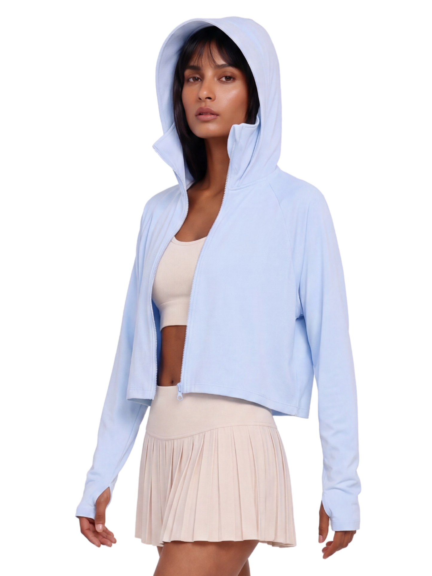 Oversized Sunscreen UPF50+ Jacket - Sky