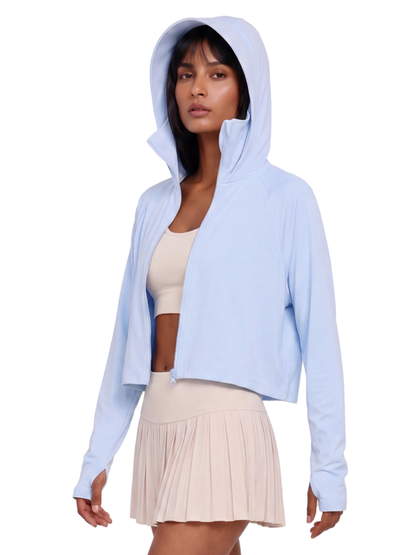 Oversized Sunscreen UPF50+ Jacket - Sky