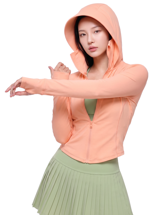 Snatched Sunscreen UPF50+ Jacket - Peach