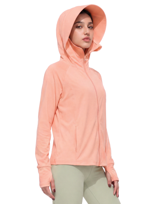 Regular Sunscreen UPF50+ Jacket - Peach