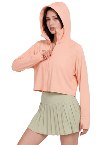 Oversized Sunscreen UPF50+ Jacket - Peach
