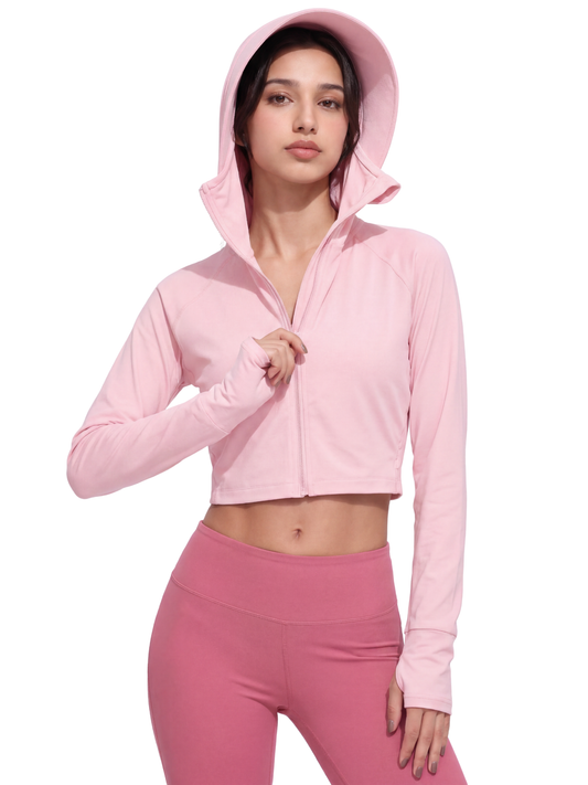 Crop Sunscreen UPF50+ Jacket - Pink