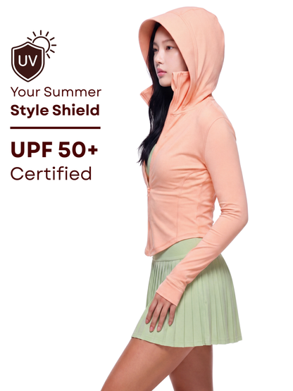 Snatched Sunscreen UPF50+ Jacket - Peach