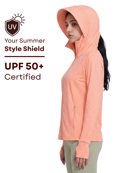 Regular Sunscreen UPF50+ Jacket - Peach