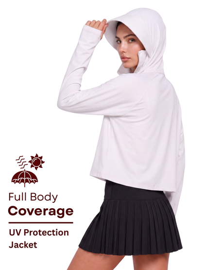 Oversized Sunscreen UPF50+ Jacket - White