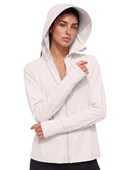 Regular Sunscreen UPF50+ Jacket - White