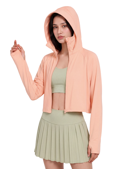 Oversized Sunscreen UPF50+ Jacket - Peach