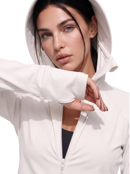 Crop Sunscreen UPF50+ Jacket - White