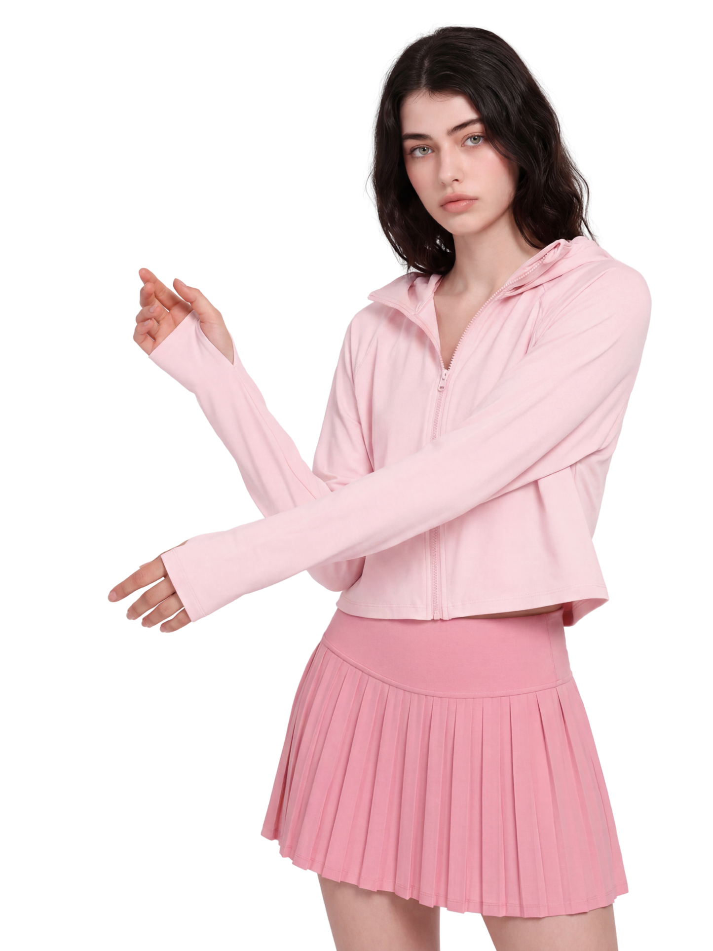 Oversized Sunscreen UPF50+ Jacket - Pink