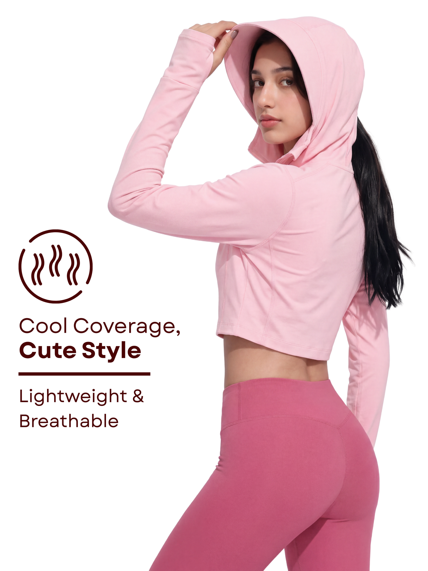 Crop Sunscreen UPF50+ Jacket - Pink