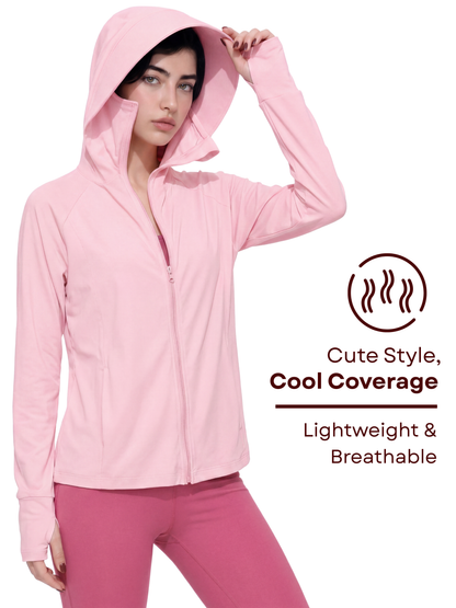 Regular Sunscreen UPF50+ Jacket - Pink