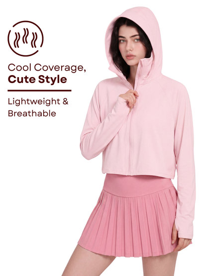 Oversized Sunscreen UPF50+ Jacket - Pink