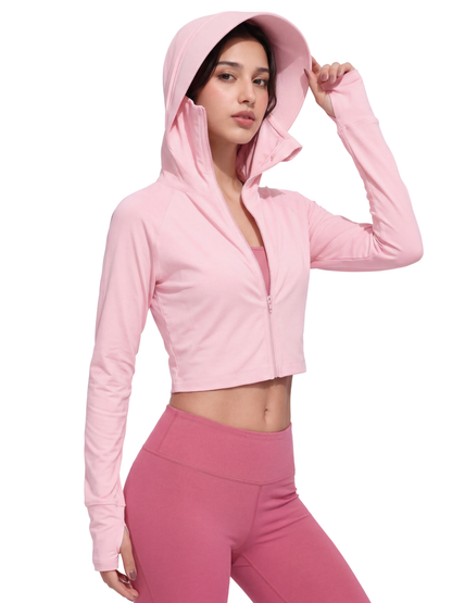 Crop Sunscreen UPF50+ Jacket - Pink