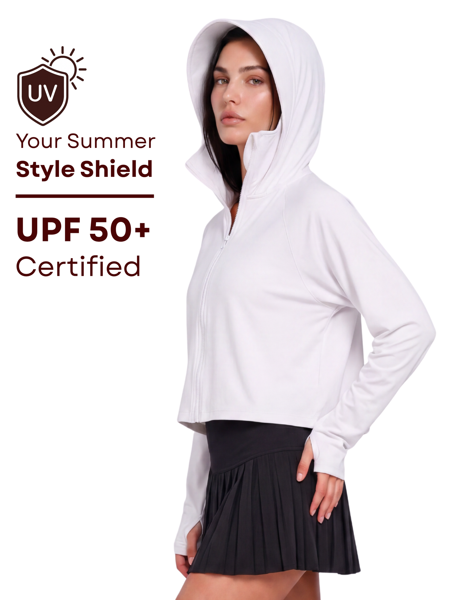 Oversized Sunscreen UPF50+ Jacket - White