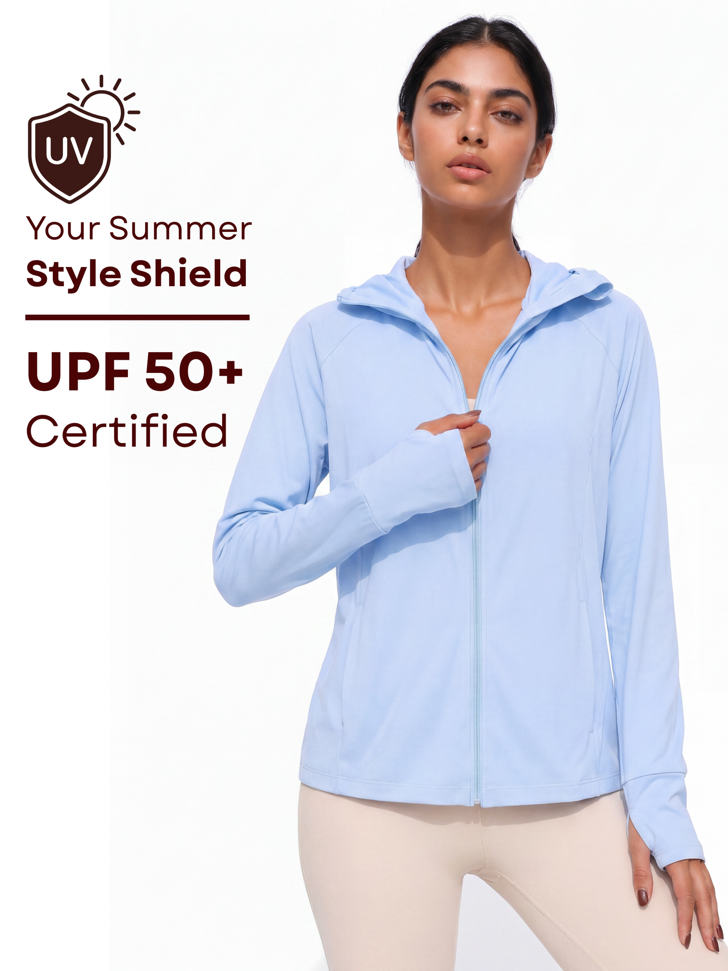 Regular Sunscreen UPF50+ Jacket - Sky