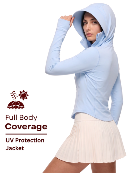 Snatched Sunscreen UPF50+ Jacket - Sky