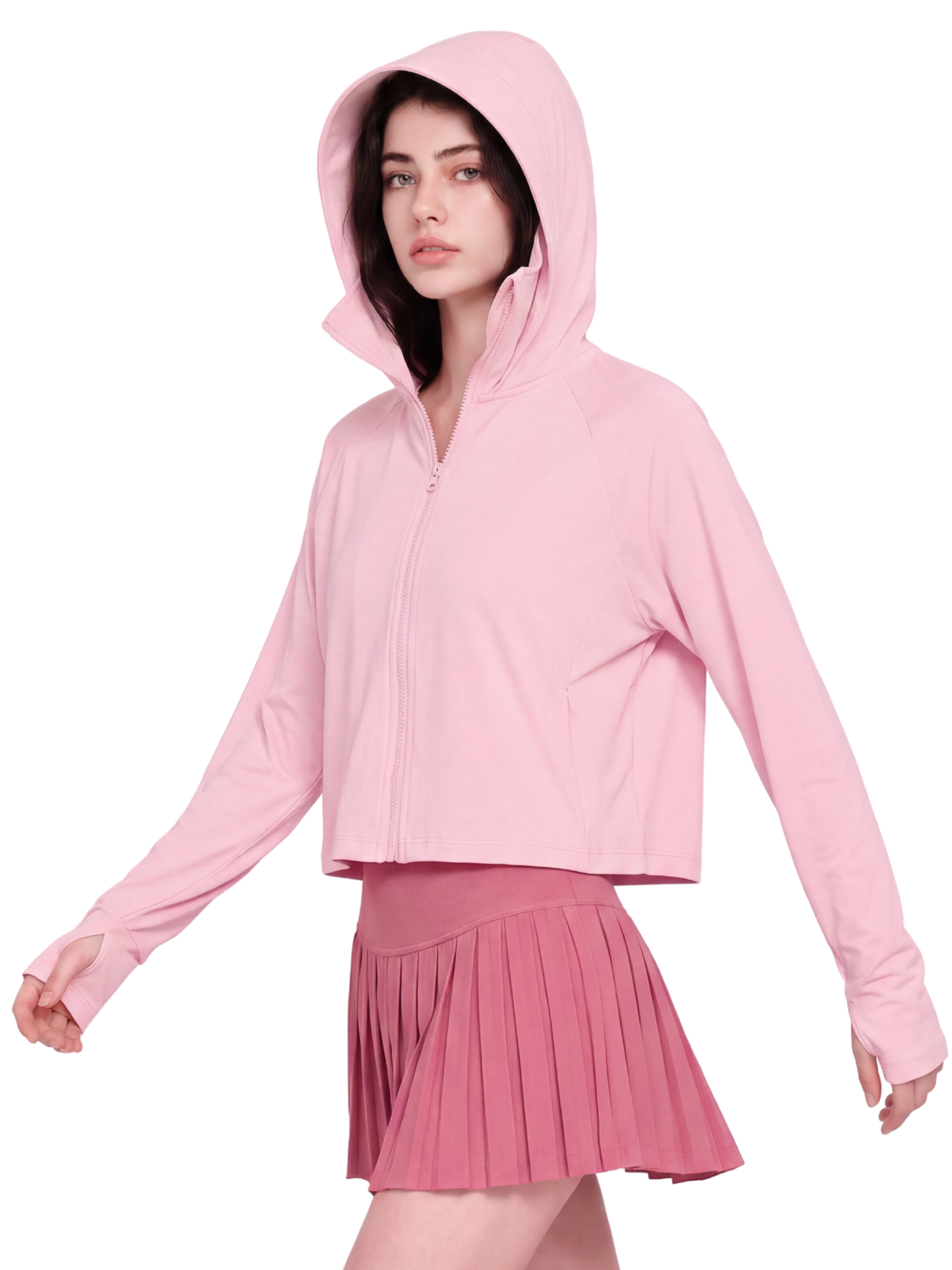 Oversized Sunscreen UPF50+ Jacket - Pink
