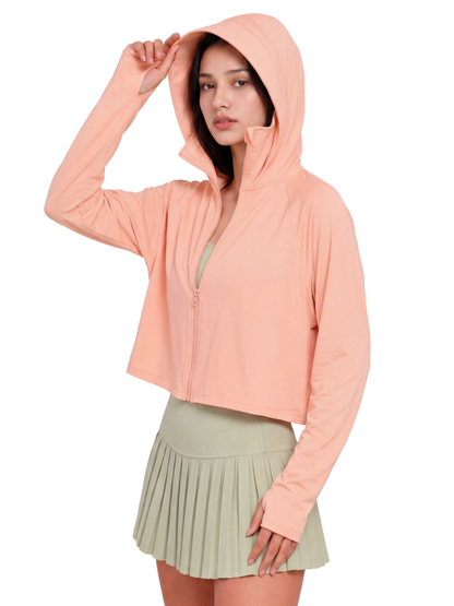 Oversized Sunscreen UPF50+ Jacket - Peach