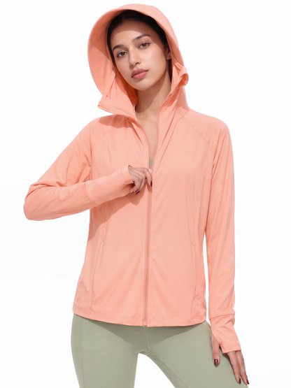 Regular Sunscreen UPF50+ Jacket - Peach