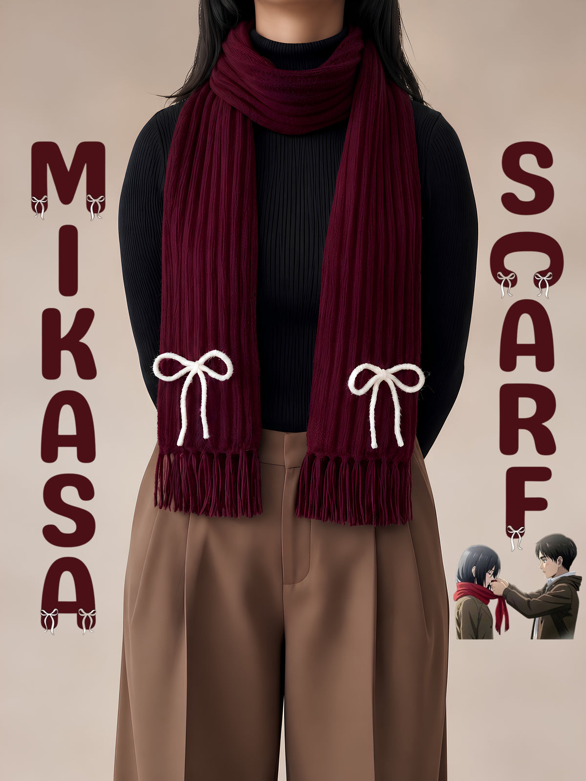 MIKASA SCARF - MAROON