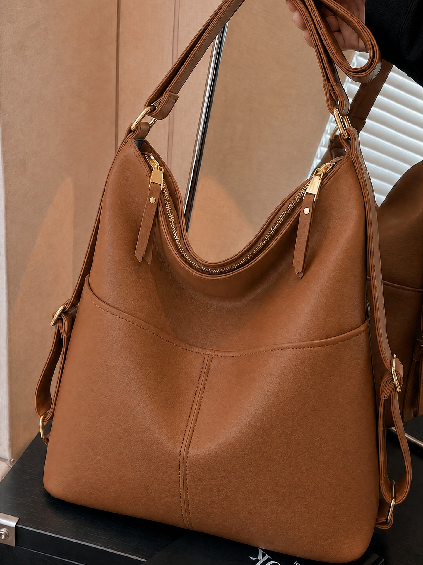 Nova - SwitchUp 2 In 1 Tote + Backpack - Light Brown
