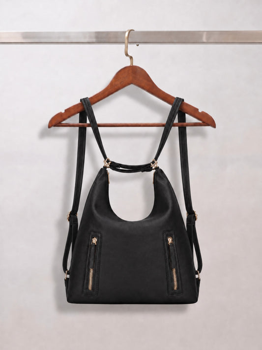 Luna - SwitchUp 2 In 1 Tote + Backpack - Black