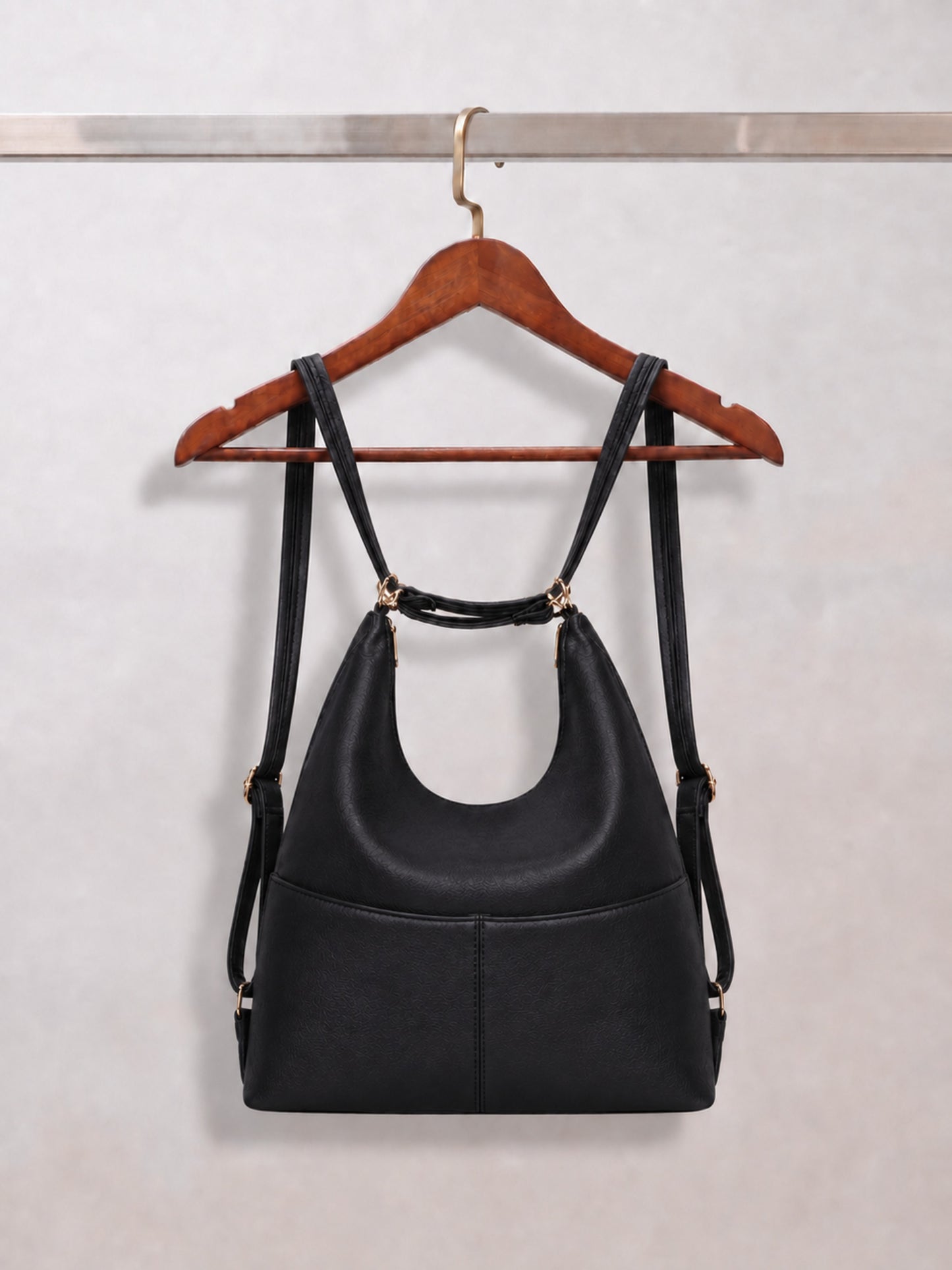 Luna - SwitchUp 2 In 1 Tote + Backpack - Black
