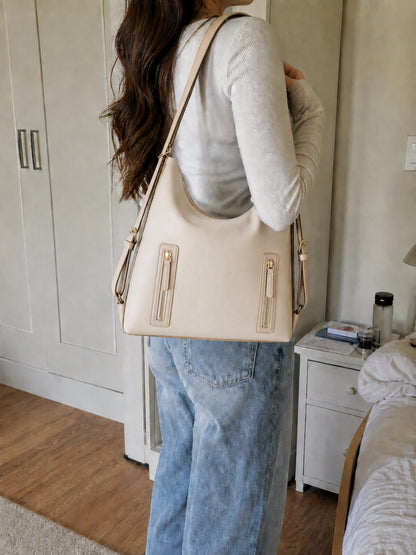 Luna - SwitchUp 2 In 1 Tote + Backpack - Cream