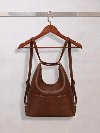 Luna - SwitchUp 2 In 1 Tote + Backpack - Dark Brown