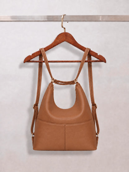 Luna - SwitchUp 2 In 1 Tote + Backpack - Light Brown
