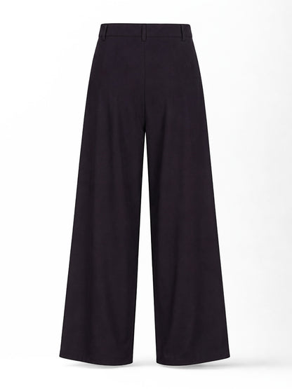 Seoul Wide-Leg Korean Pants- Black