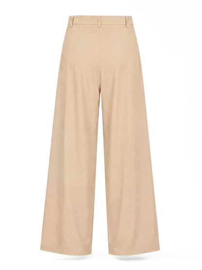 Seoul Wide-Leg Korean Pants- BEIGE