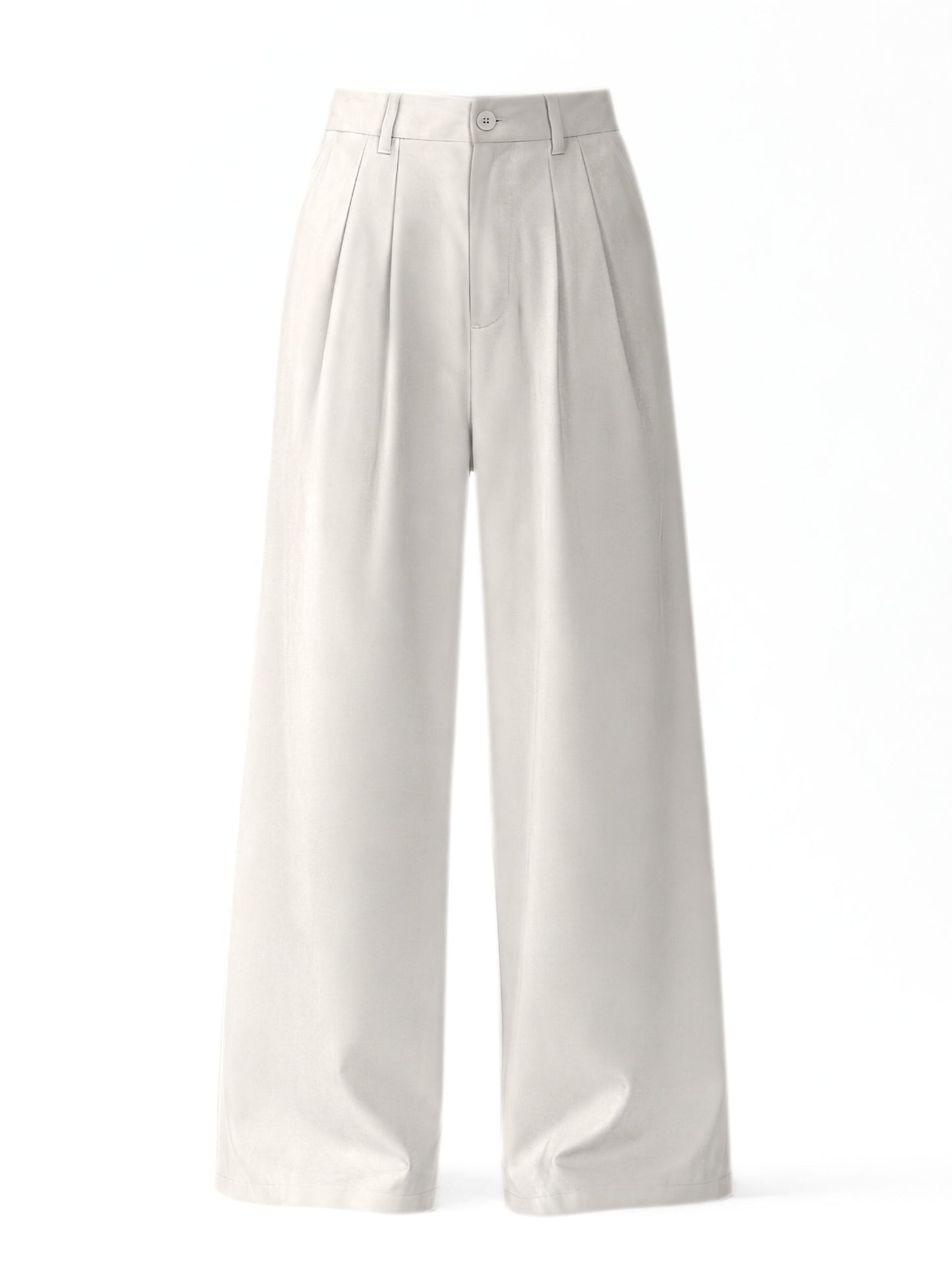 Seoul Wide-Leg Korean Pants- Off White