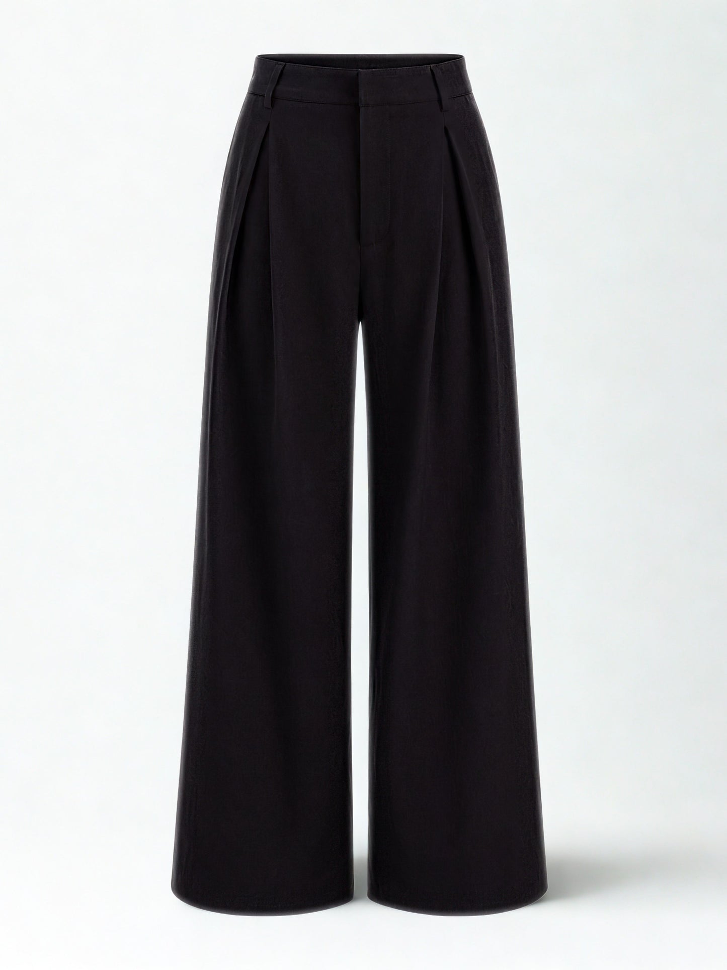 Seoul Pleated Korean Trousers- Black