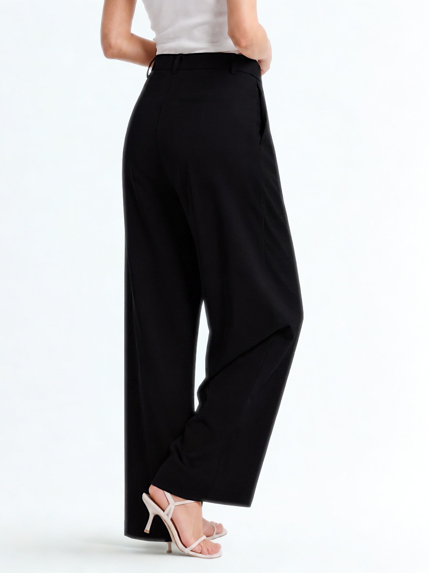 Seoul Pleated Korean Trousers- Black