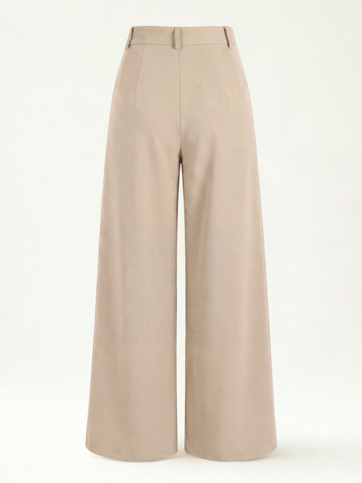 Seoul Pleated Korean Trousers- Beige