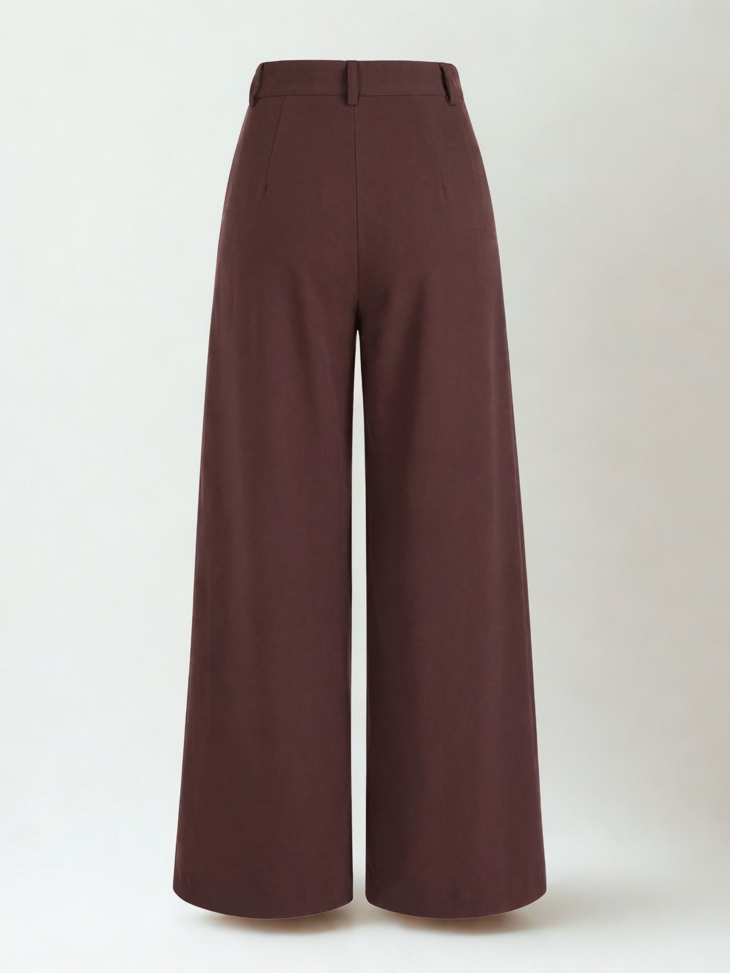 Seoul Pleated Korean Trousers- Brown