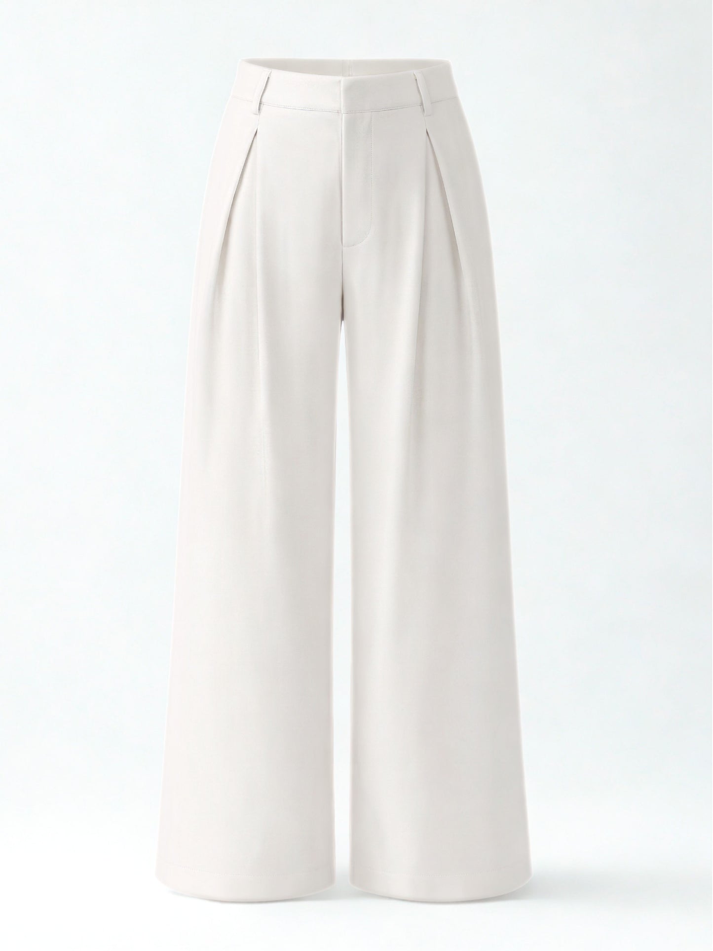 Seoul Pleated Korean Trousers- Off White