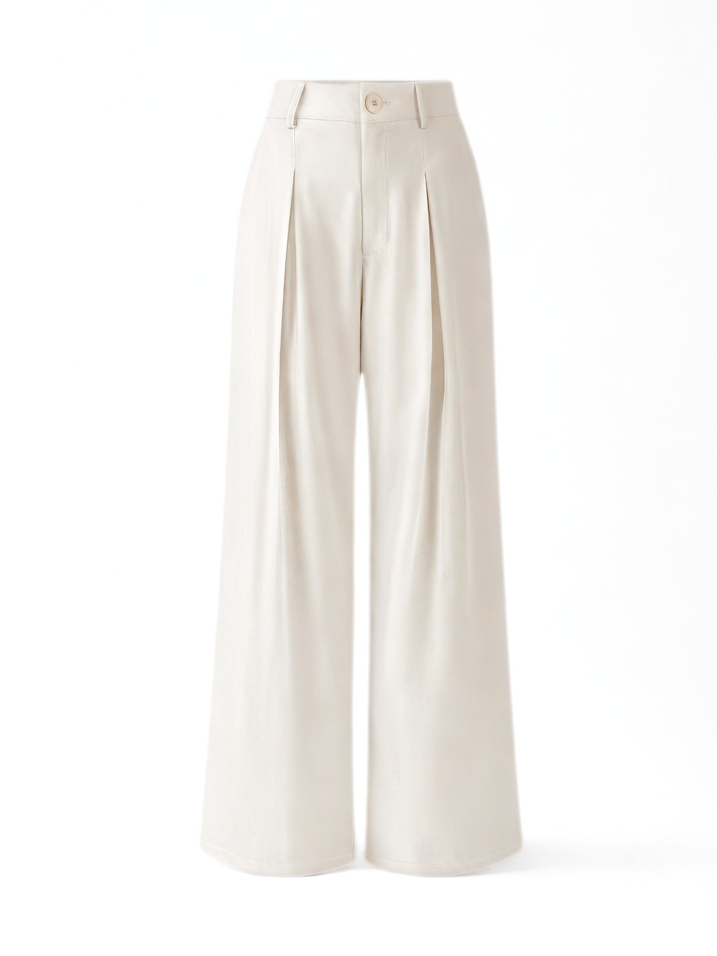 Everyday Korean Wide-Leg Pants- Off White